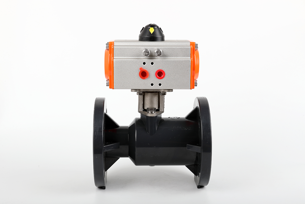 民权气动法兰一体球阀